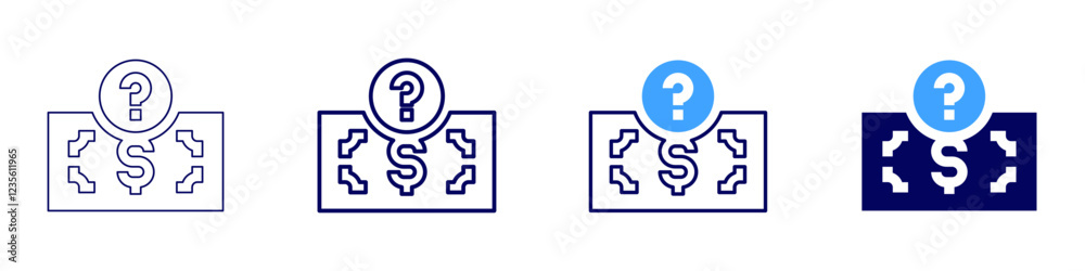 Money investment icon in 4 different styles. Thin Line, Line, Bold, and Bold Line. Duotone style. Editable stroke Money investment icon in 4 different styles. Thin Line, Line, Bold, and Bold Line. Duotone style. Editable stroke