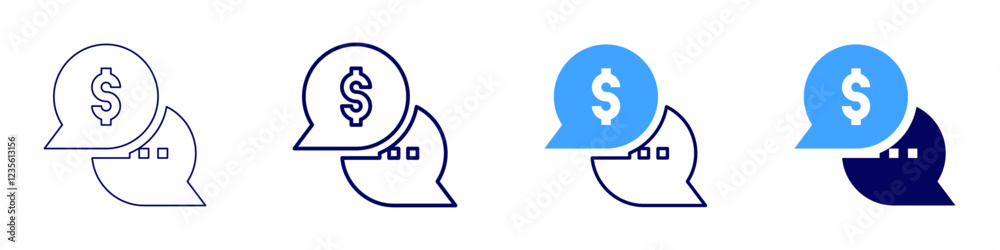 Money responsibilities icon in 4 different styles. Thin Line, Line, Bold, and Bold Line. Duotone style. Editable stroke Money responsibilities icon in 4 different styles. Thin Line, Line, Bold, and Bold Line. Duotone style. Editable stroke