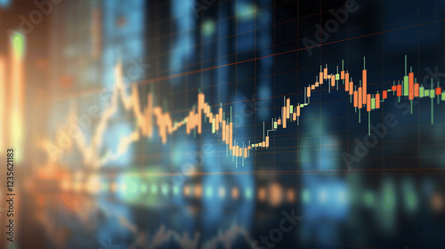 Stock market or forex trading graph in futuristic concept suitable for financial investment or Economic trends business idea and all art work design. Abstract finance background