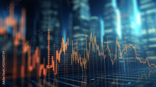 Stock market or forex trading graph in futuristic concept suitable for financial investment or Economic trends business idea and all art work design. Abstract finance background
