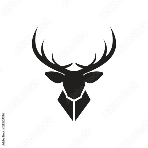 deer logo icon vector illustration silhouette