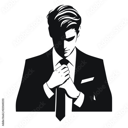 Black Executive Portrait - vector image without background