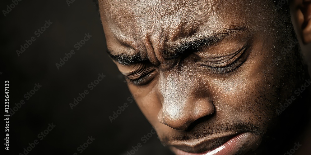 Obraz premium Express emotional relief through crying