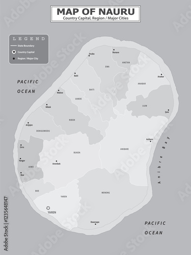 Australian Countries Geography Political map. Political map of country with capital, province or state capital, major cities and town.