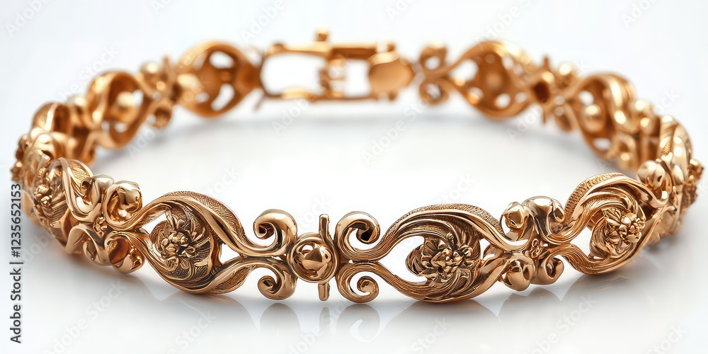 Gold bracelet with intricate detailing Gold bracelet with intricate detailing
