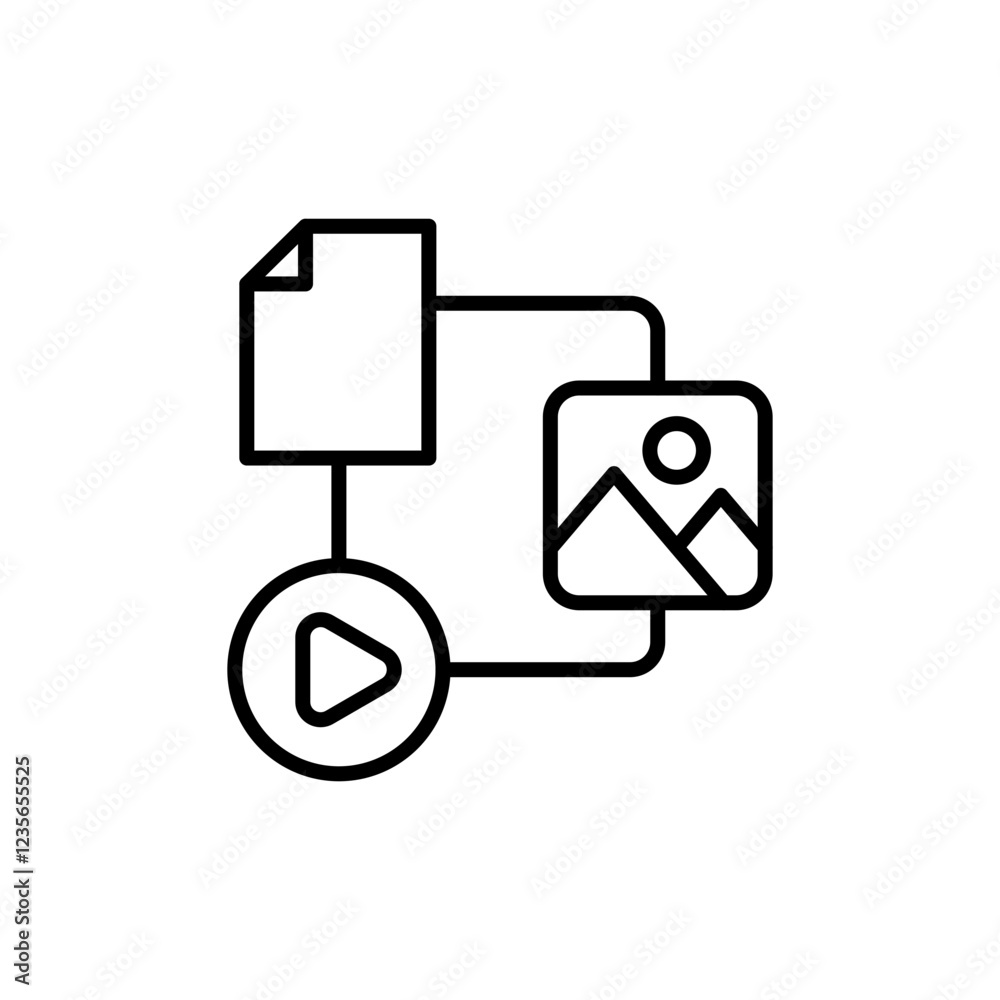 Content management outline icons, minimalist vector illustration ,simple transparent graphic element .Isolated on white background Content management outline icons, minimalist vector illustration ,simple transparent graphic element .Isolated on white background