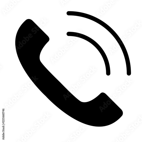 Phone ringing icon in glyph style