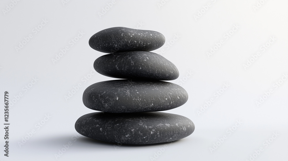 Meditative monochrome stone art Meditative monochrome stone art