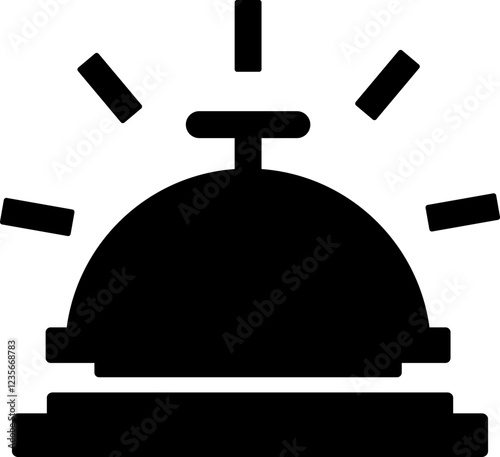 Rounded Filled Bell Ring Icon