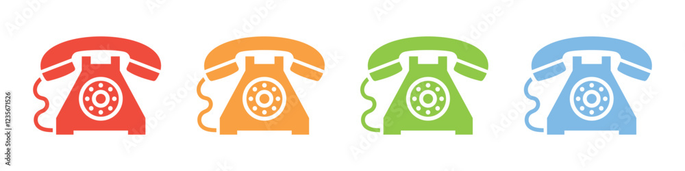 Vector Telephone Icon Set. Telephone Symbols Vector Telephone Icon Set. Telephone Symbols