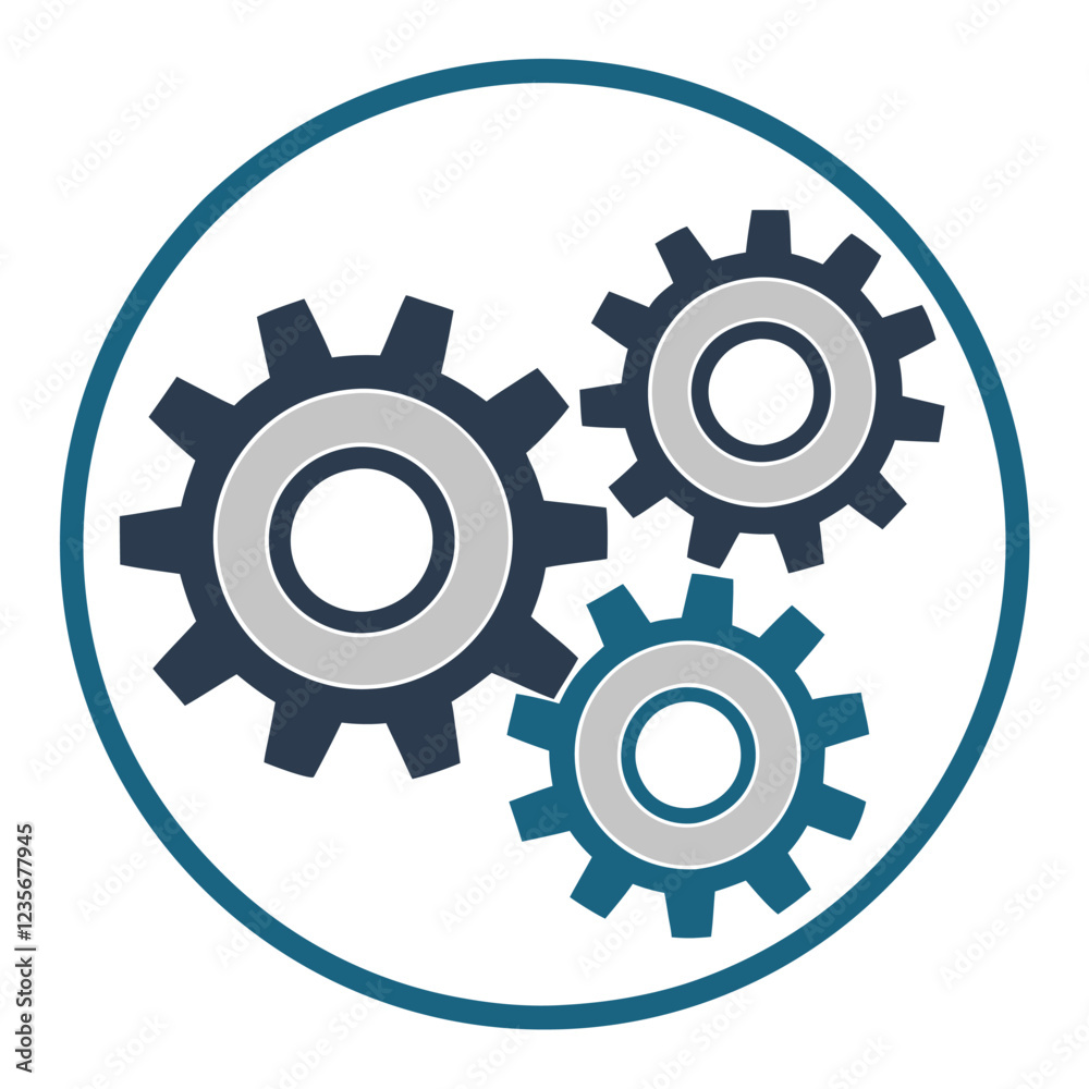 Machine Learning Gear Icon Vector Illustration for AI, Technology, and Automation Designs Machine Learning Gear Icon Vector Illustration for AI, Technology, and Automation Designs