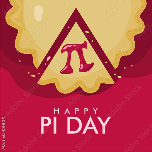 vector happy pi day poster template