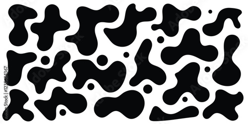 Blob shape. Amoeba form. Circle vector drop. Liquid spot. Blob vector set. Fluid shapes set. Vector illustration.