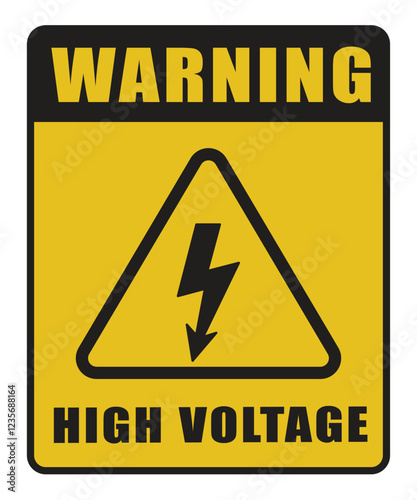Free Download Warning High Voltage Symbol stock illustration - GFXLoad