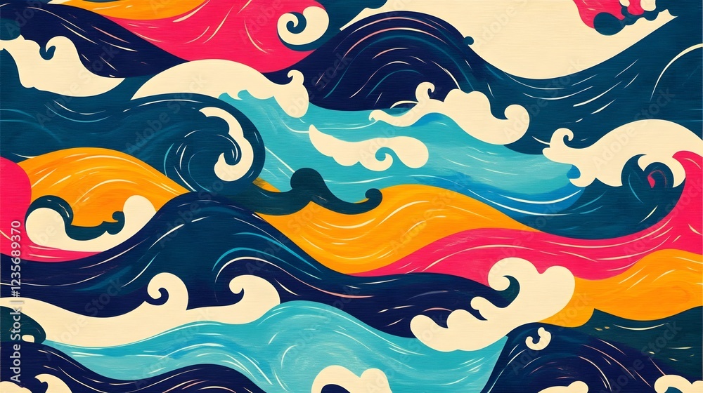 Fototapeta premium seamless pattern with fishes
