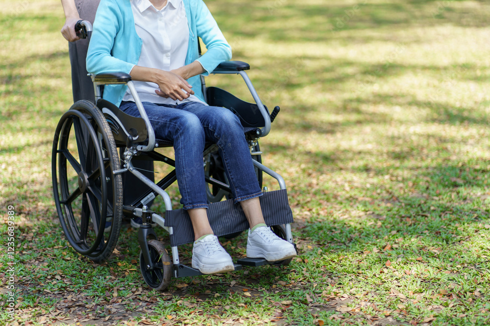 Depressed sad asian woman in wheelchair lonely disabled adult Depressed sad asian woman in wheelchair lonely disabled adult