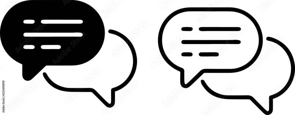 comment reply chat bubble icon set vector outline. message icon sign vector comment reply chat bubble icon set vector outline. message icon sign vector
