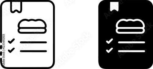 menu hamburger icon set vector illustration. food outline icon vector silhouette