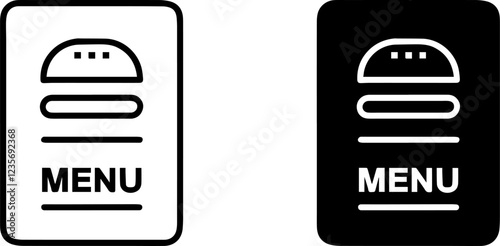 menu hamburger icon set vector illustration. food outline icon vector silhouette