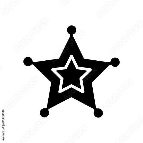 Sheriff icon in glyph style
