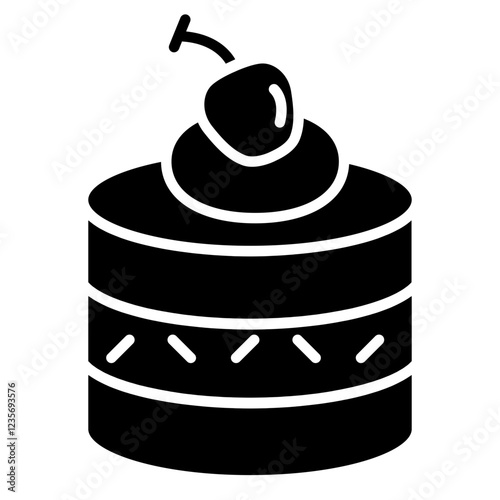 Pudding icon in glyph style