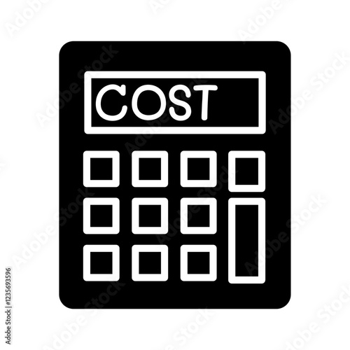 Cost calculation icon in glyph style