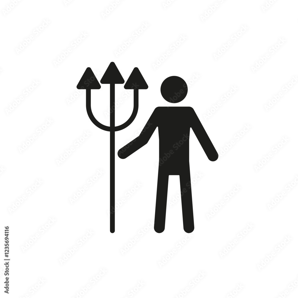 Devil icon in glyph style Devil icon in glyph style