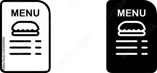 menu hamburger icon set vector illustration. food outline icon vector silhouette