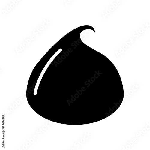Chocolate chip icon in glyph style