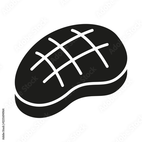 Steak icon in glyph style