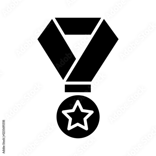 Medal icon in glyph style