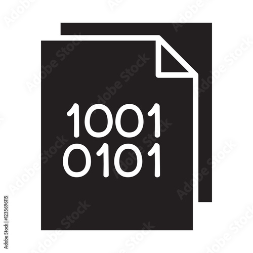 Data file icon in glyph style