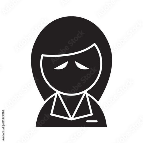 Tired icon in glyph style