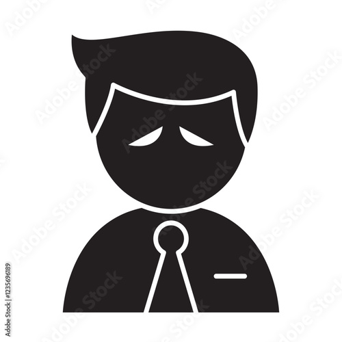 Stress icon in glyph style