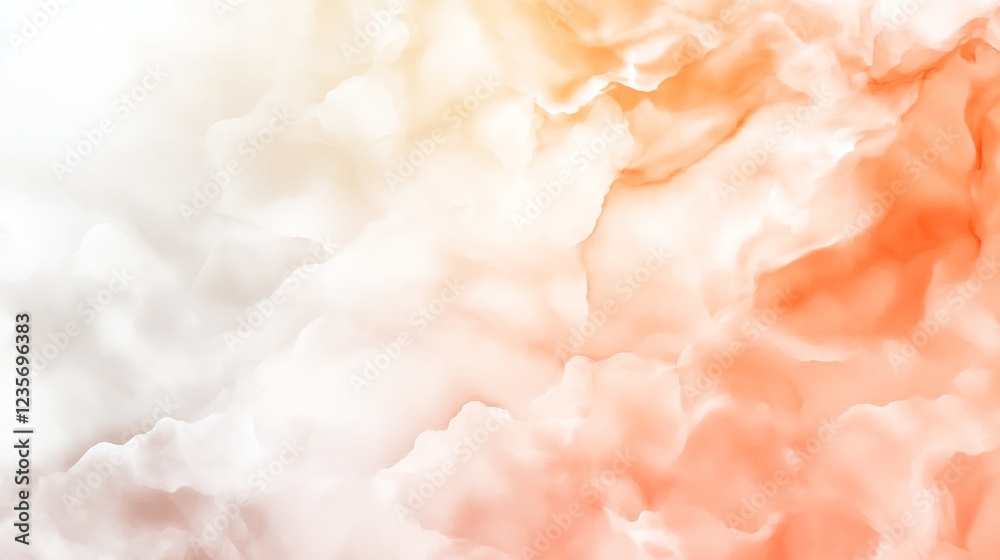 Fototapeta premium Abstract orange and white fluid swirls background texture for website design