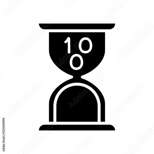 Data mining icon in glyph style