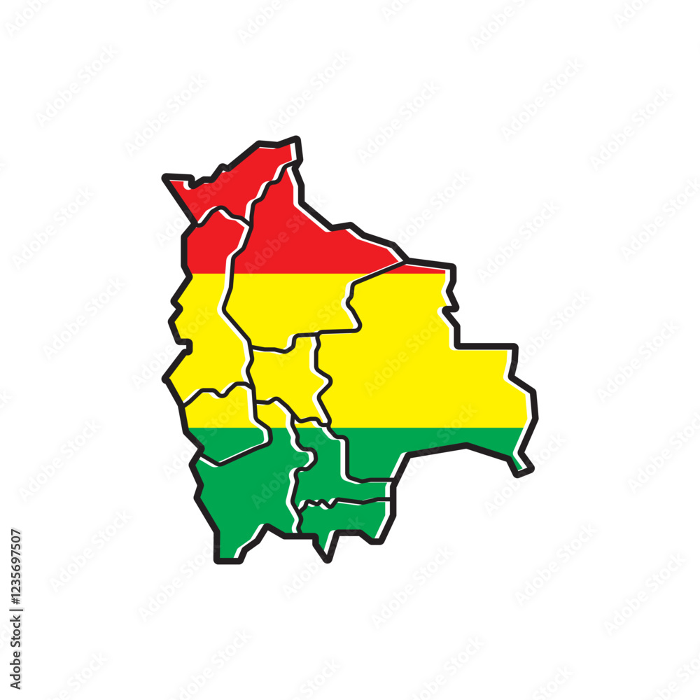 Obraz premium vector illustration of Bolivia map