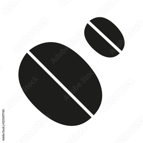 Coffee bean icon in glyph style