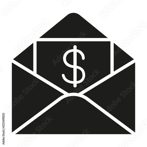 Salary icon in glyph style