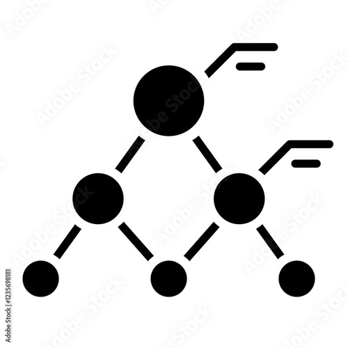 Diagram icon in glyph style