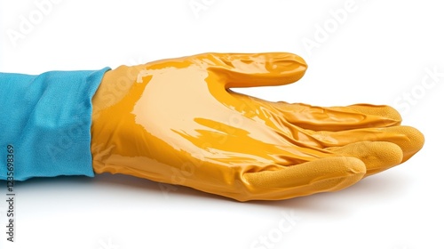 Expert Hands in Protective Gloves Perform Precision Seasonal Home Maintenance Tasks Gutter Cleaning, Window Washing, Spring Cleaning, Fall Maintenance, Winterization, Deck Staining, Pressure Washing photo