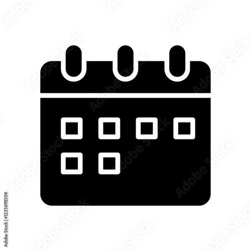 Calendar icon in glyph style