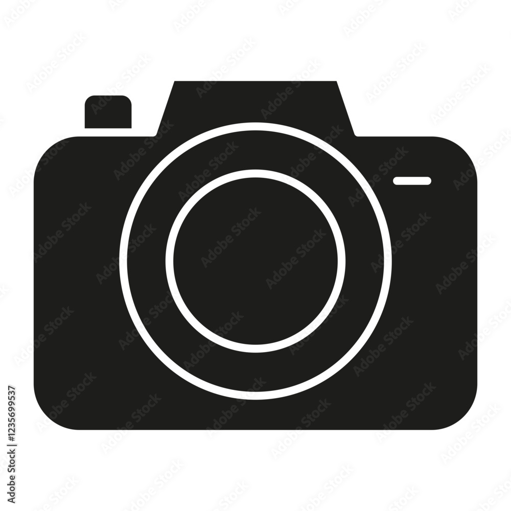 Camera icon in glyph style Camera icon in glyph style