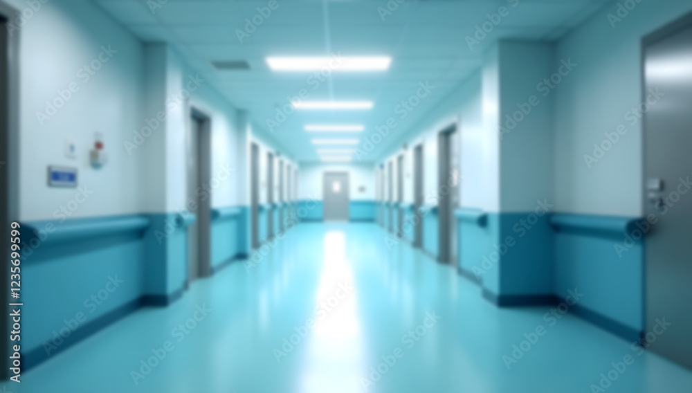 Fototapeta premium Blur image background of corridor in hospital or clinic