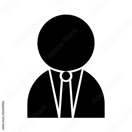 Businessman icon in glyph style