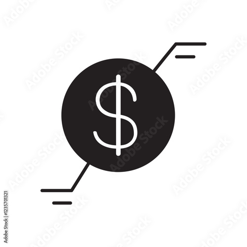 Investment icon in glyph style