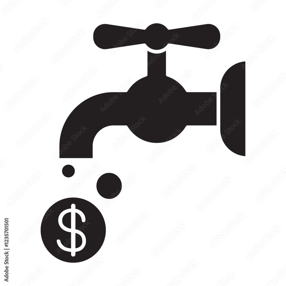 Passive income icon in glyph style Passive income icon in glyph style
