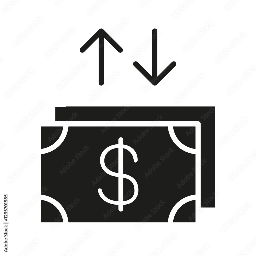 accounting icon in glyph style accounting icon in glyph style