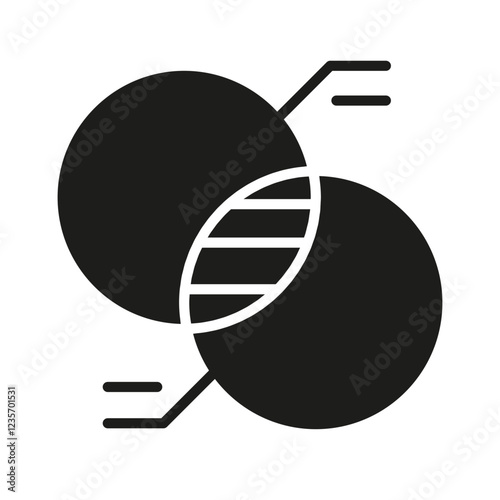 Data analysis icon in glyph style