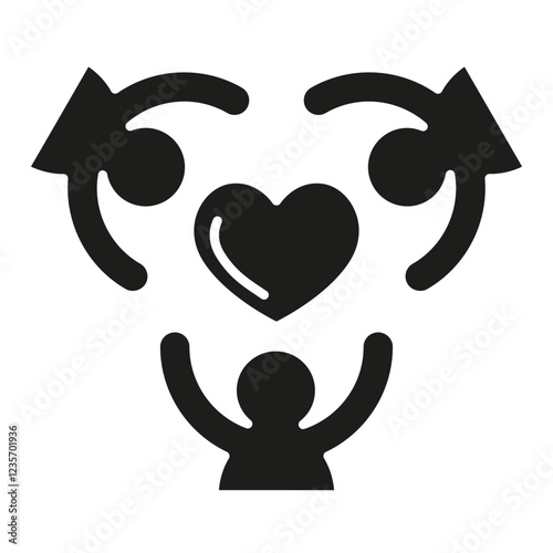 Clarity icon in glyph style